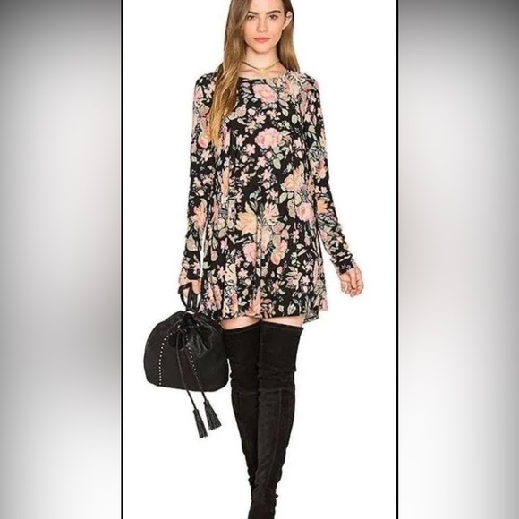 Show Me Your Mumu Long Sleeve Floral Tunic Dress - Picture 3 of 3